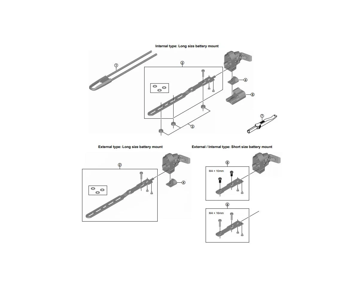 Shimano BM-DN100-L Di2 Long Size Battery Mount (External Wiring) (No Battery) (For SM-BTR1) - view 2